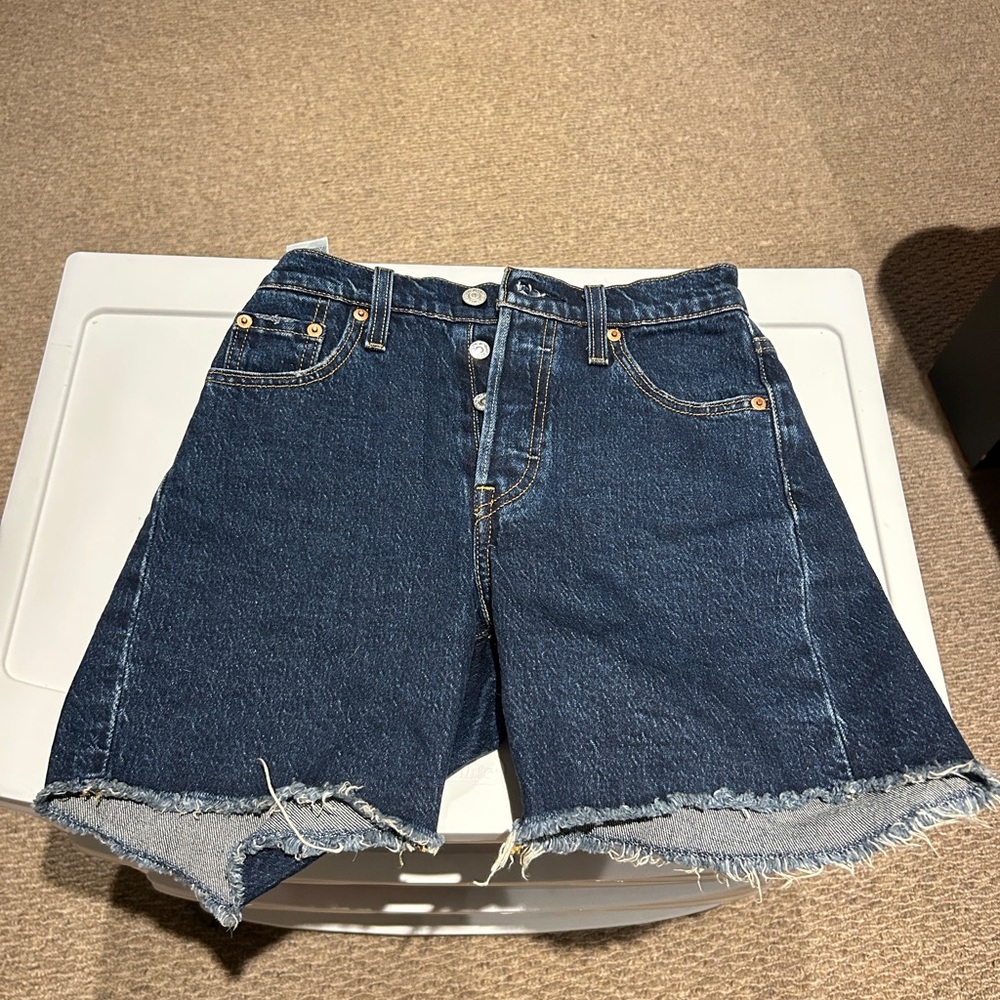 Levi's 501 Premium Blue Jean Shorts Classic Cut-Off Style